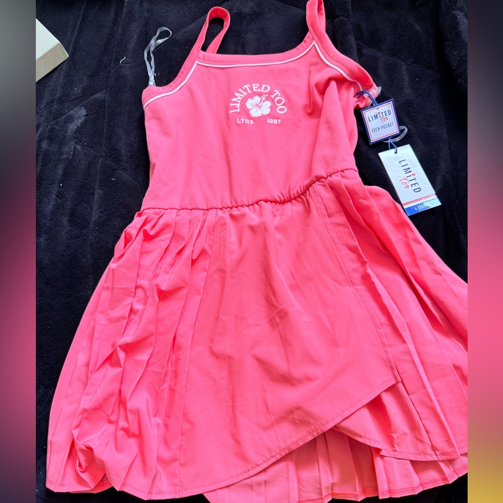 Limited Too Neon Pink Spaghetti-Strap Summer Dress
